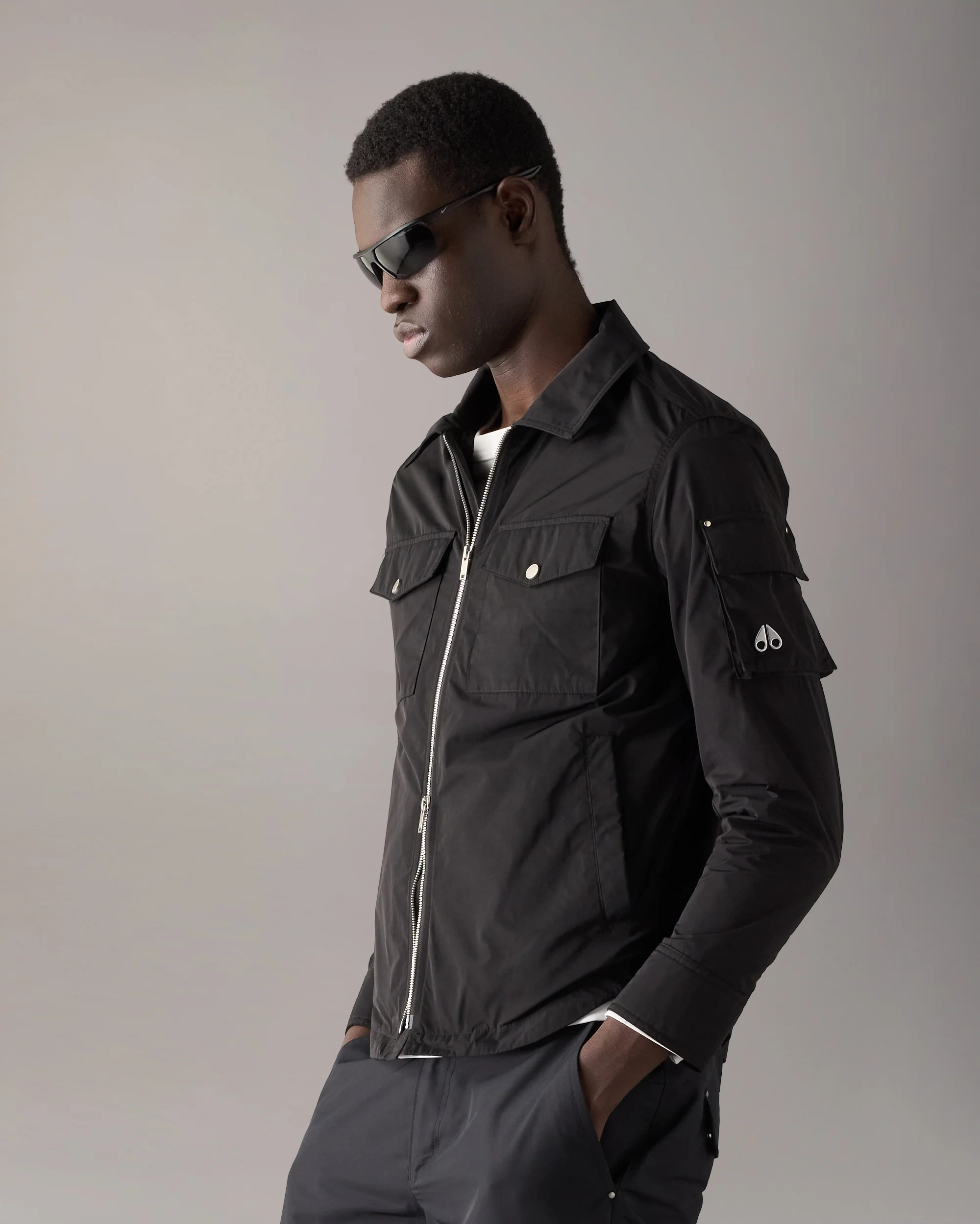 CHARLESBOURG SHIRT JACKET-BLACK - Image 2