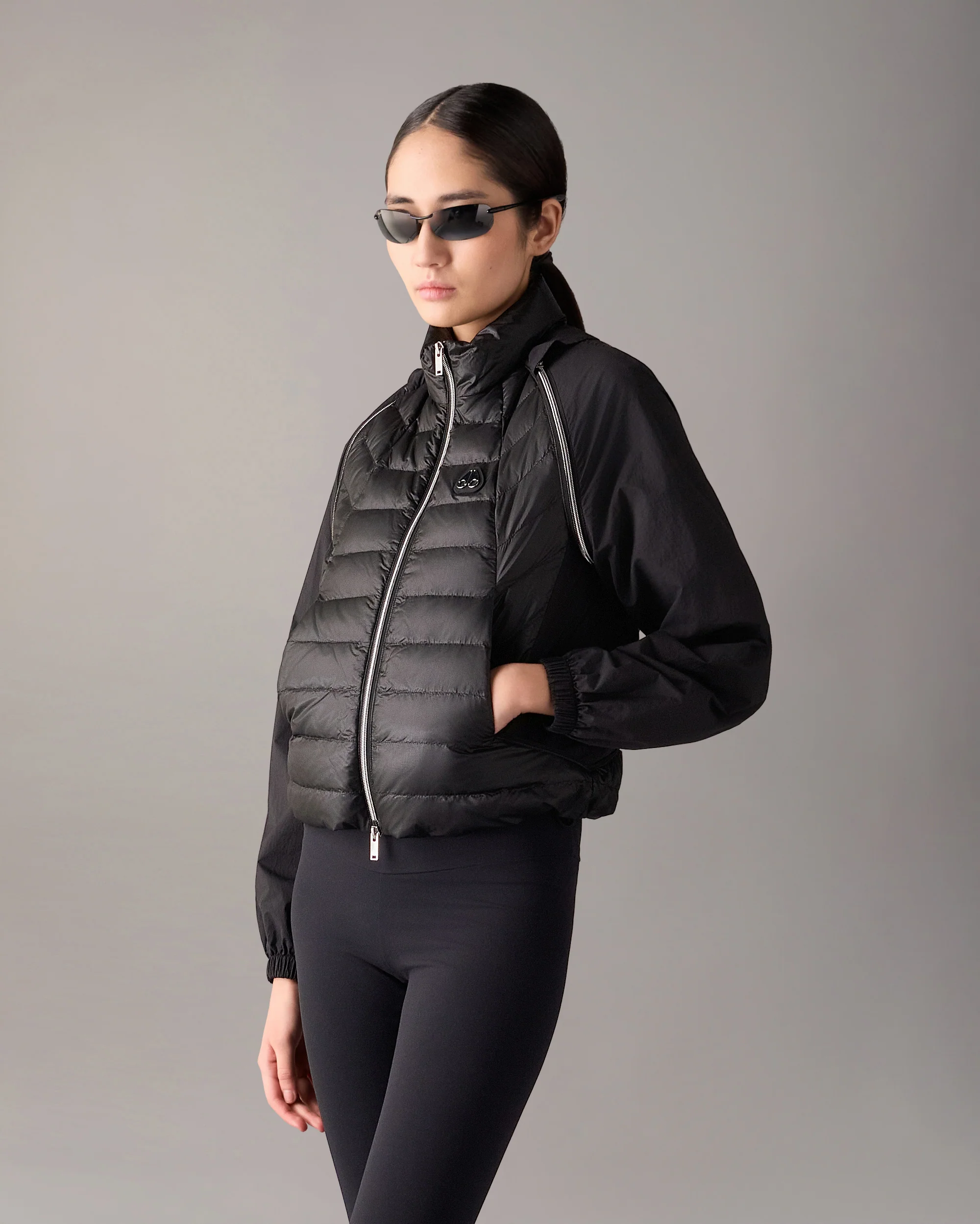 CLOUD WALKER AIR DOWN HYBRID JACKET-BLACK/BLACK - Image 2
