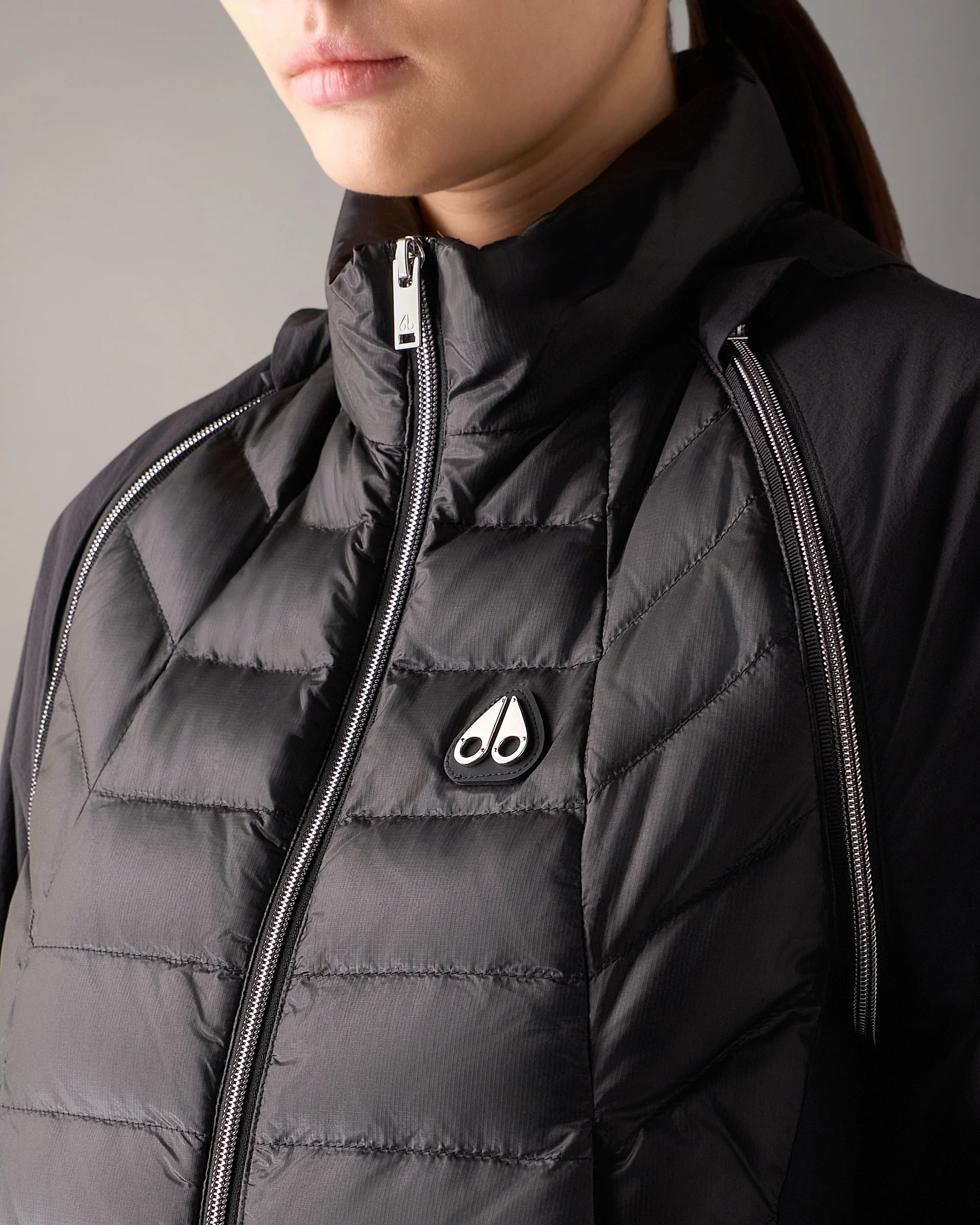 CLOUD WALKER AIR DOWN HYBRID JACKET-BLACK/BLACK - Image 6