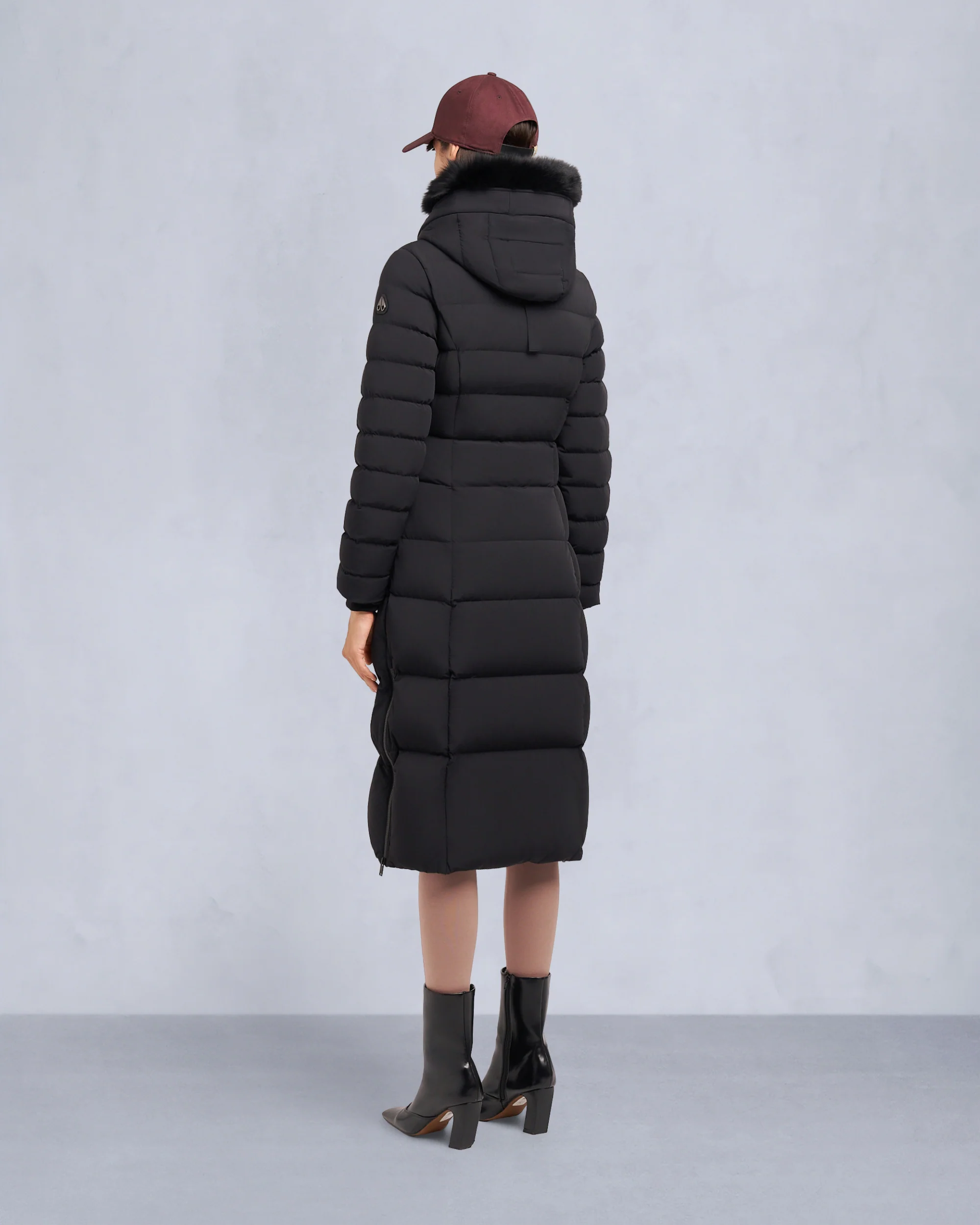 COOPER LAKE SHEARLING TRIM PARKA-BLACK/BLACK - Image 3