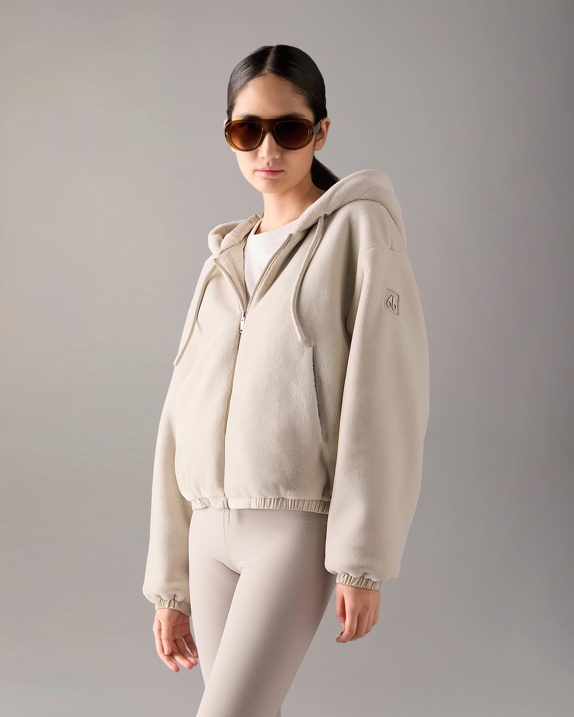 EATON BUNNY REVERSIBLE MONOGRAM HOODIE-ALABASTER/ALABASTER MONOGRAM - Image 2