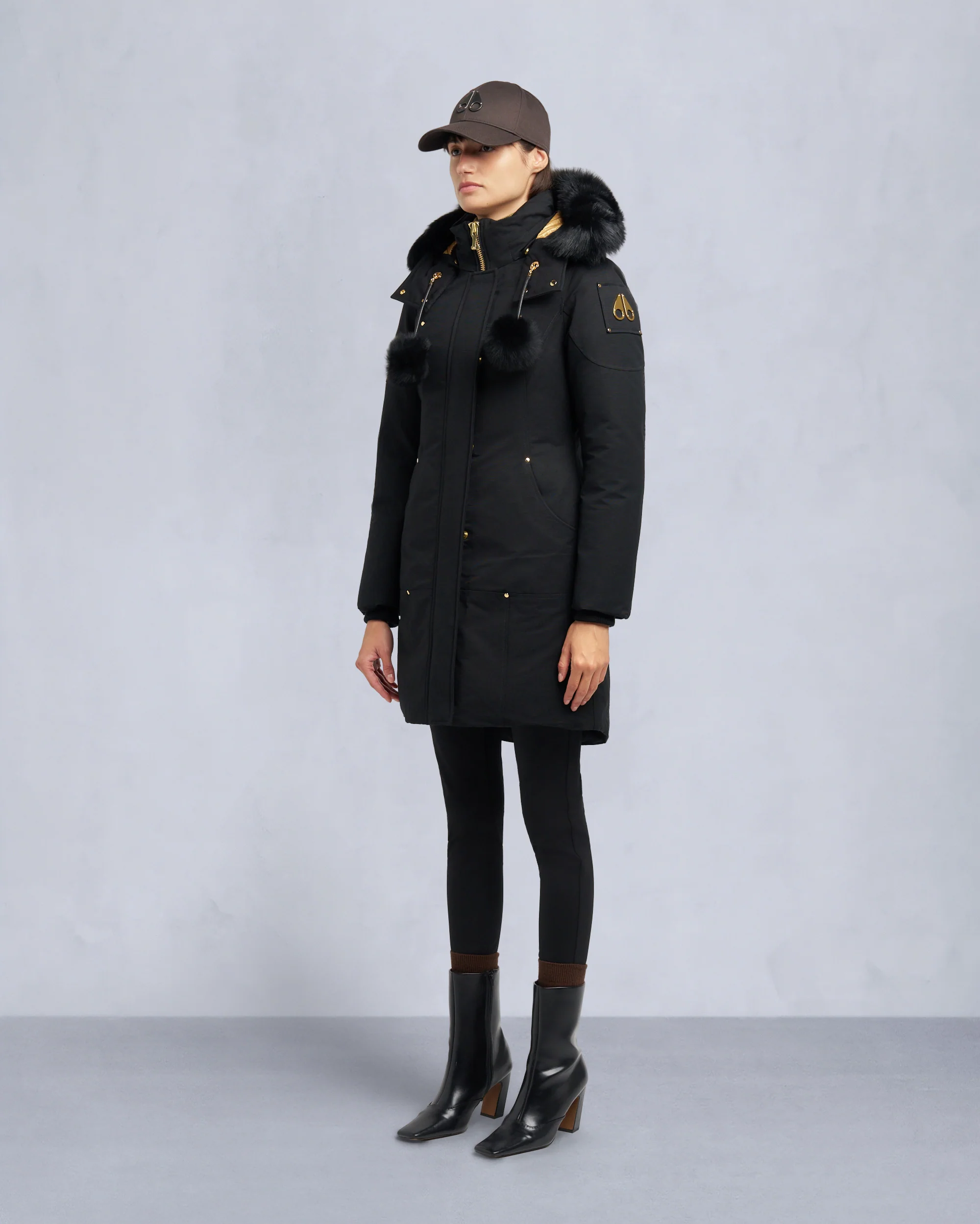 GOLD SERIES STIRLING SHEARLING TRIM PARKA-BLACK/BLACK - Image 2