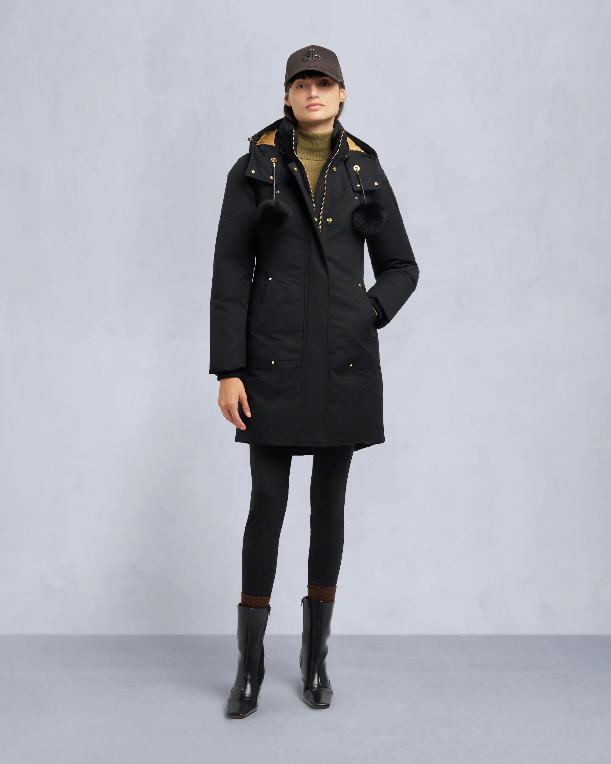 GOLD SERIES STIRLING SHEARLING TRIM PARKA-BLACK/BLACK - Image 6
