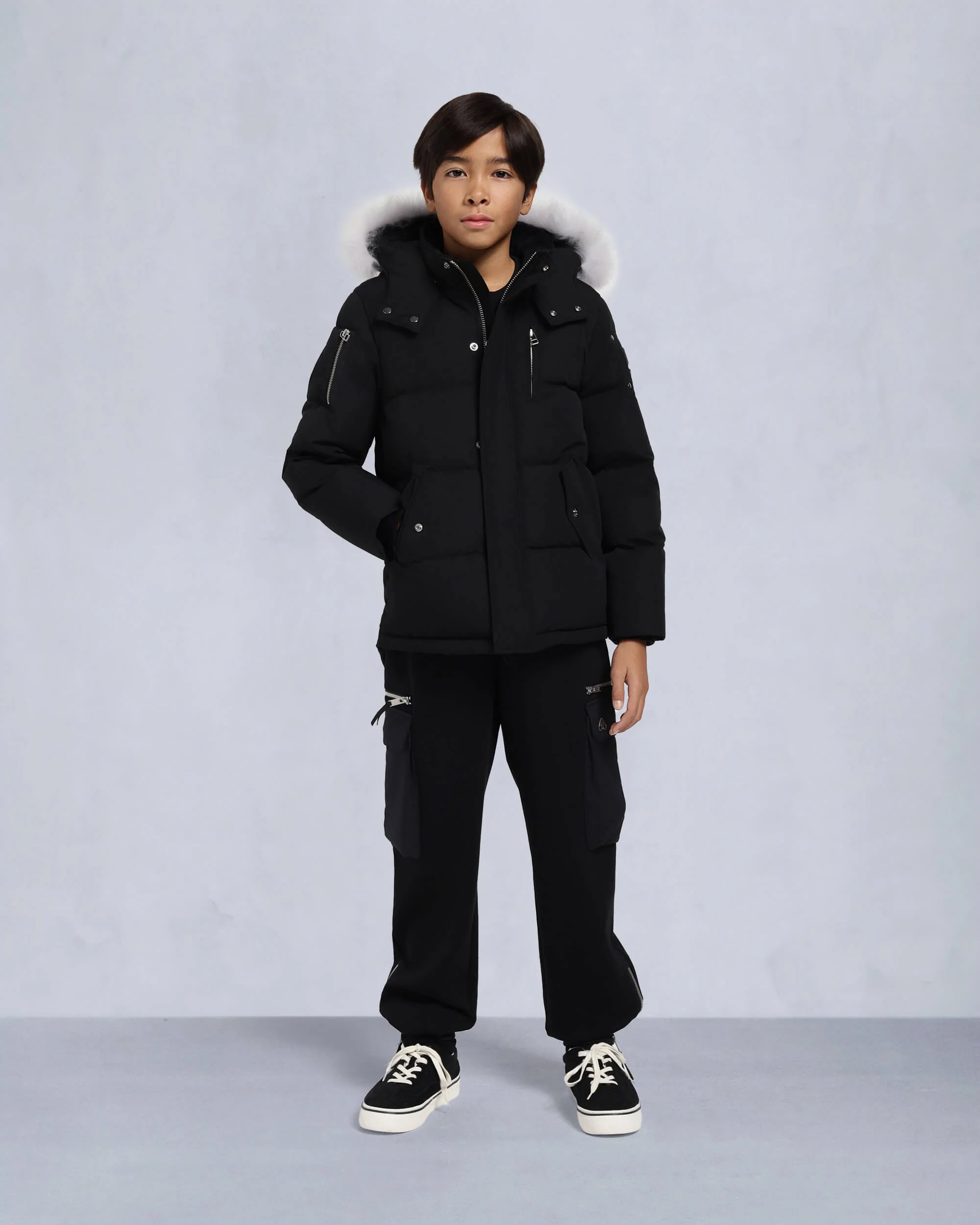 KIDS UNISEX ORIGINAL SHEARLING TRIM 3Q JACKET - Image 5