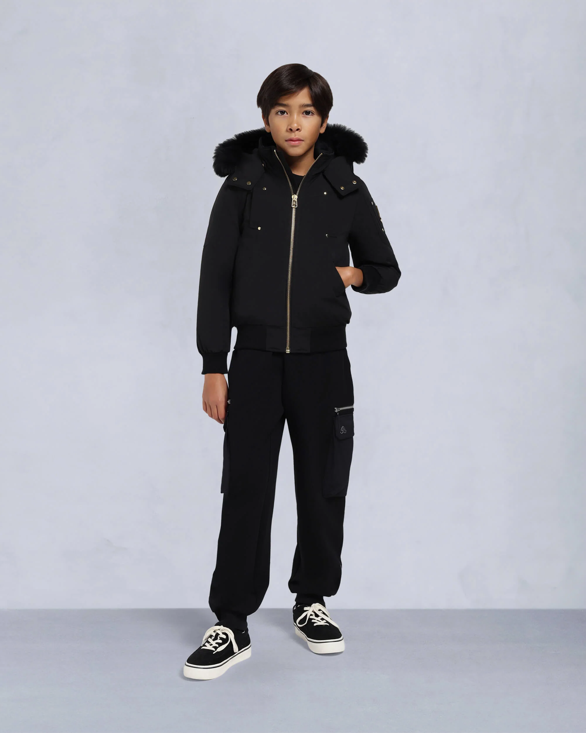KIDS UNISEX ORIGINAL SHEARLING TRIM BOMBER - Image 5
