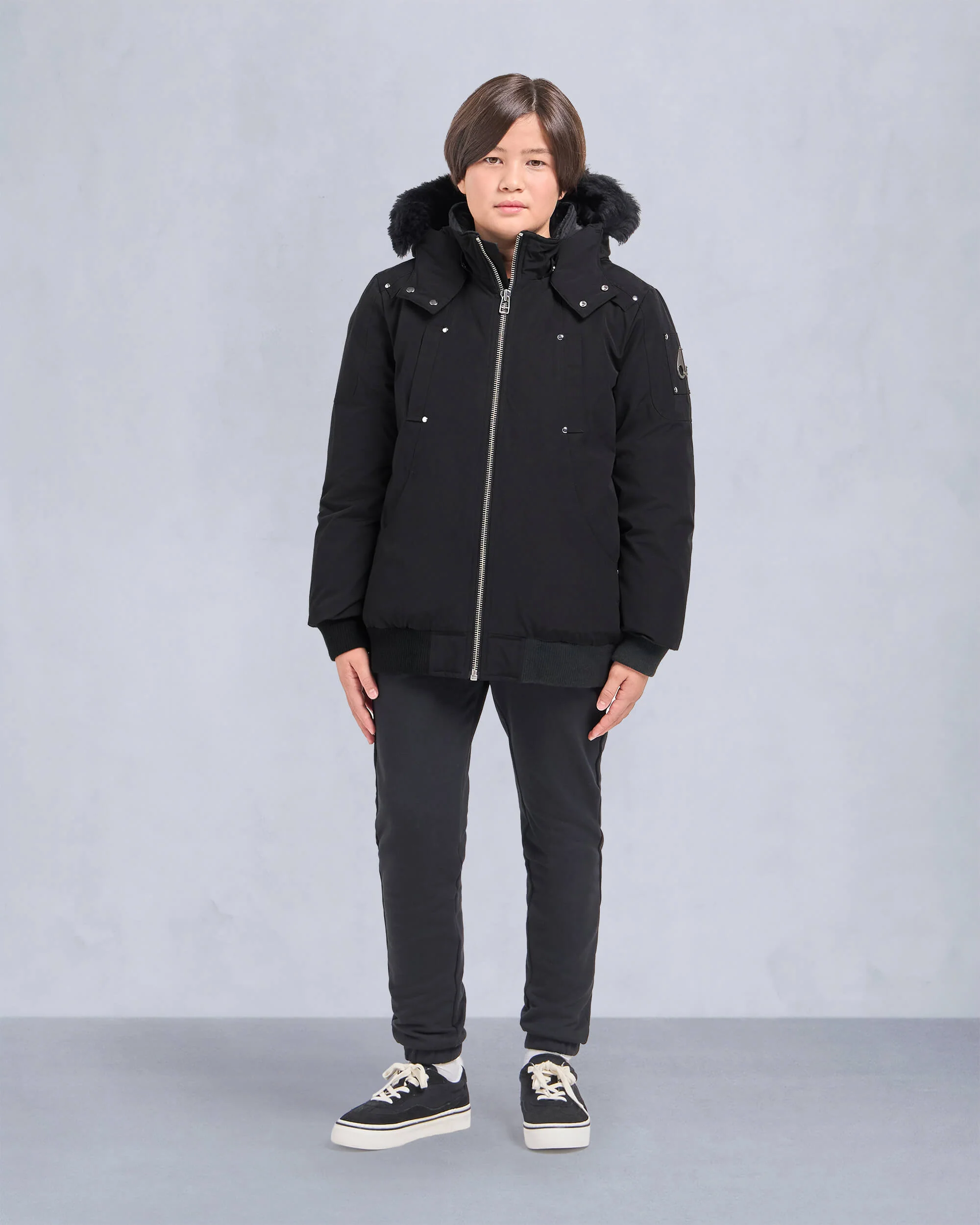 KIDS UNISEX ORIGINAL SHEARLING TRIM BOMBER - Image 4