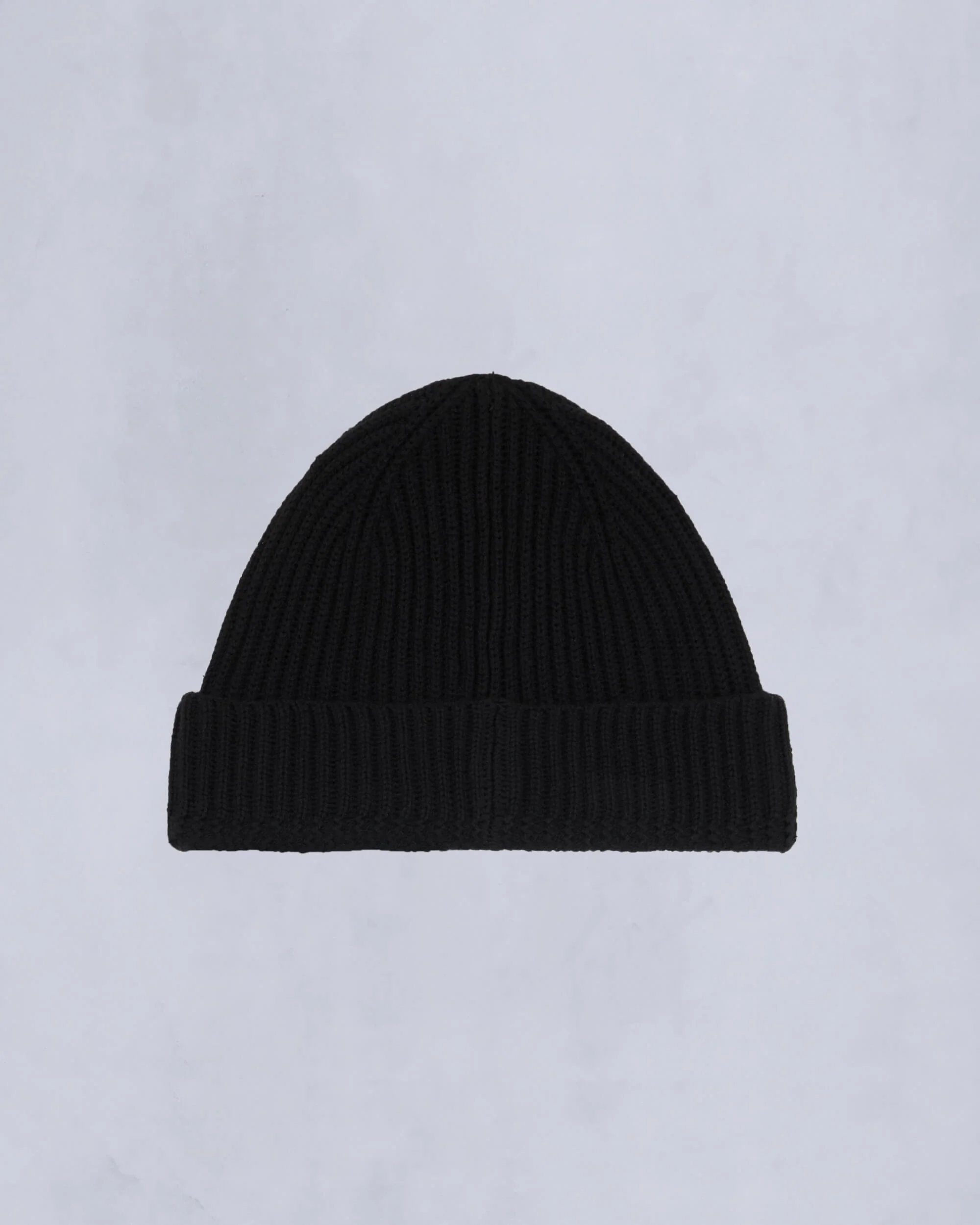 LOGO RIBBED BEANIE-BLACK - Image 3