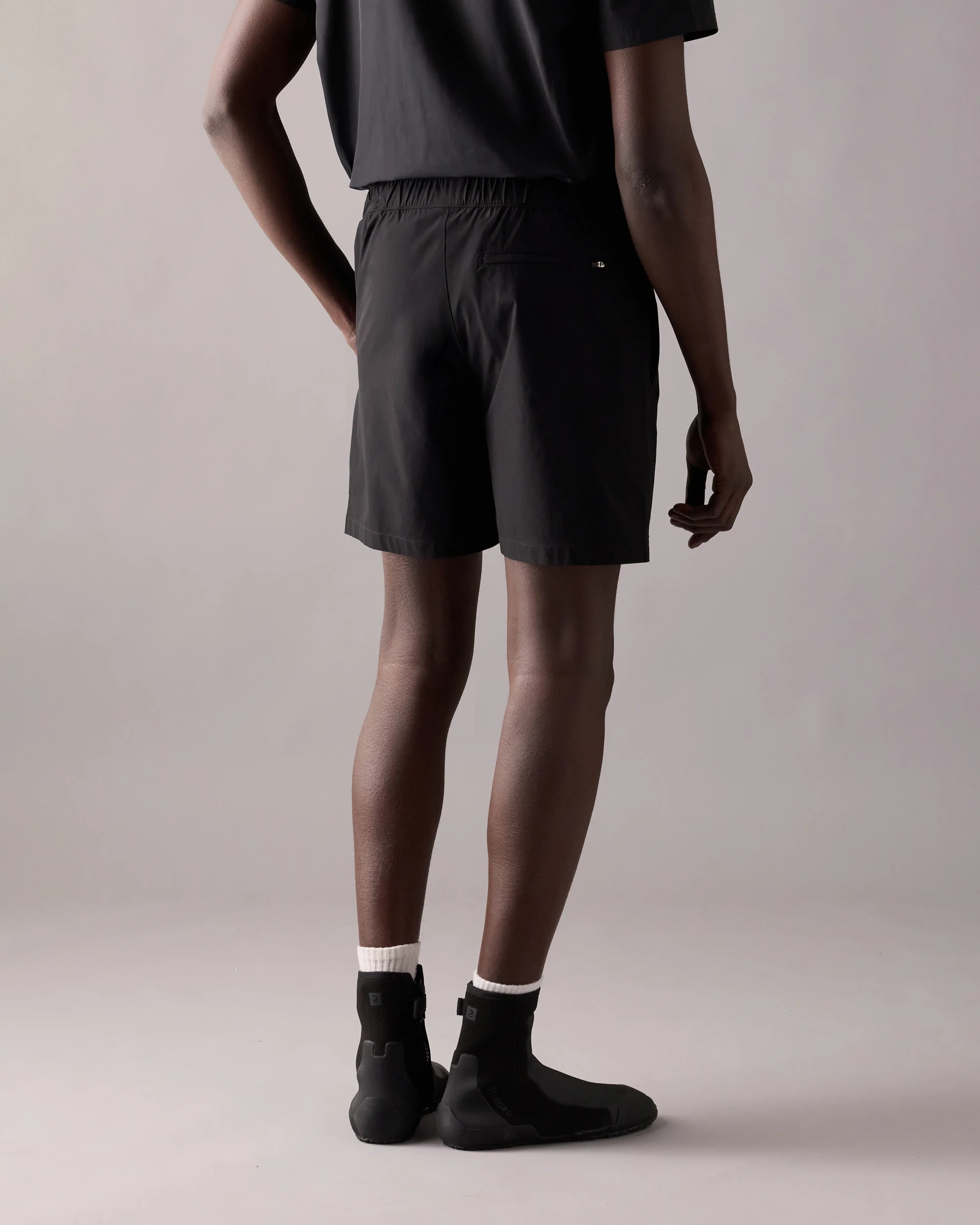LOGO SWIM SHORTS-BLACK - Image 3