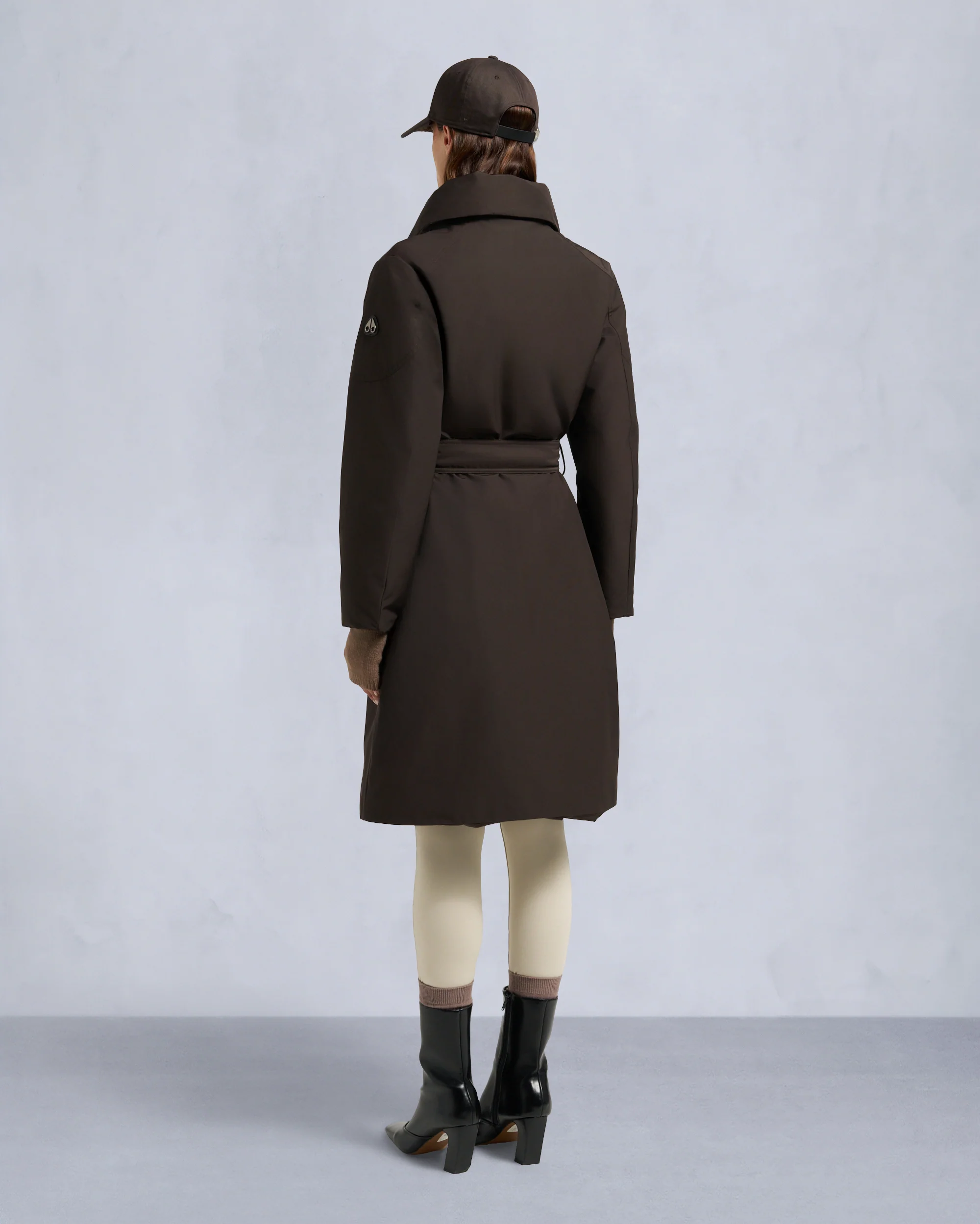 LONDSDALE LONG WRAP JACKET-ESPRESSO - Image 3