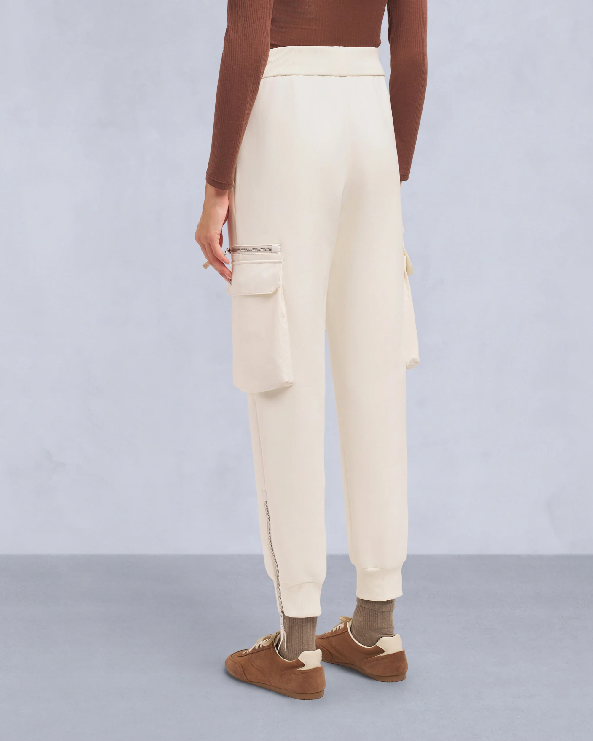MIXED MEDIA NEOPRENE JOGGERS-PLASTER - Image 3