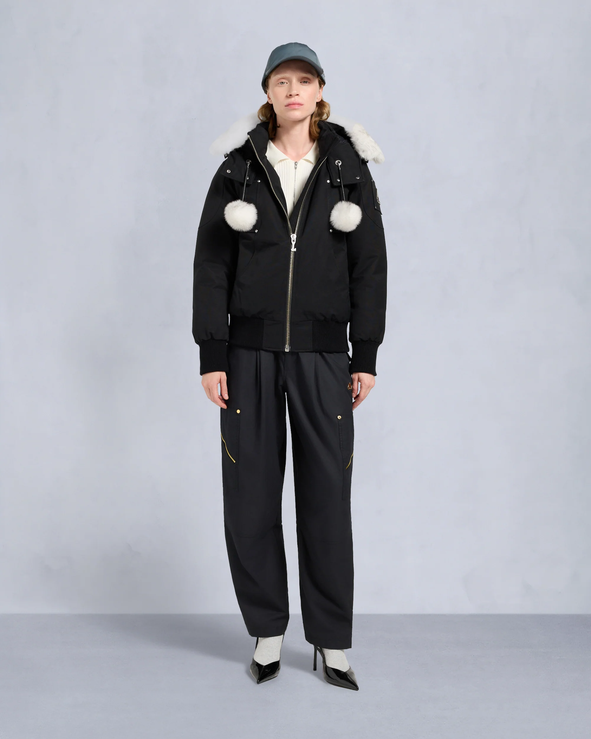 ORIGINAL DEBBIE SHEARLING TRIM BOMBER JACKET - Image 4