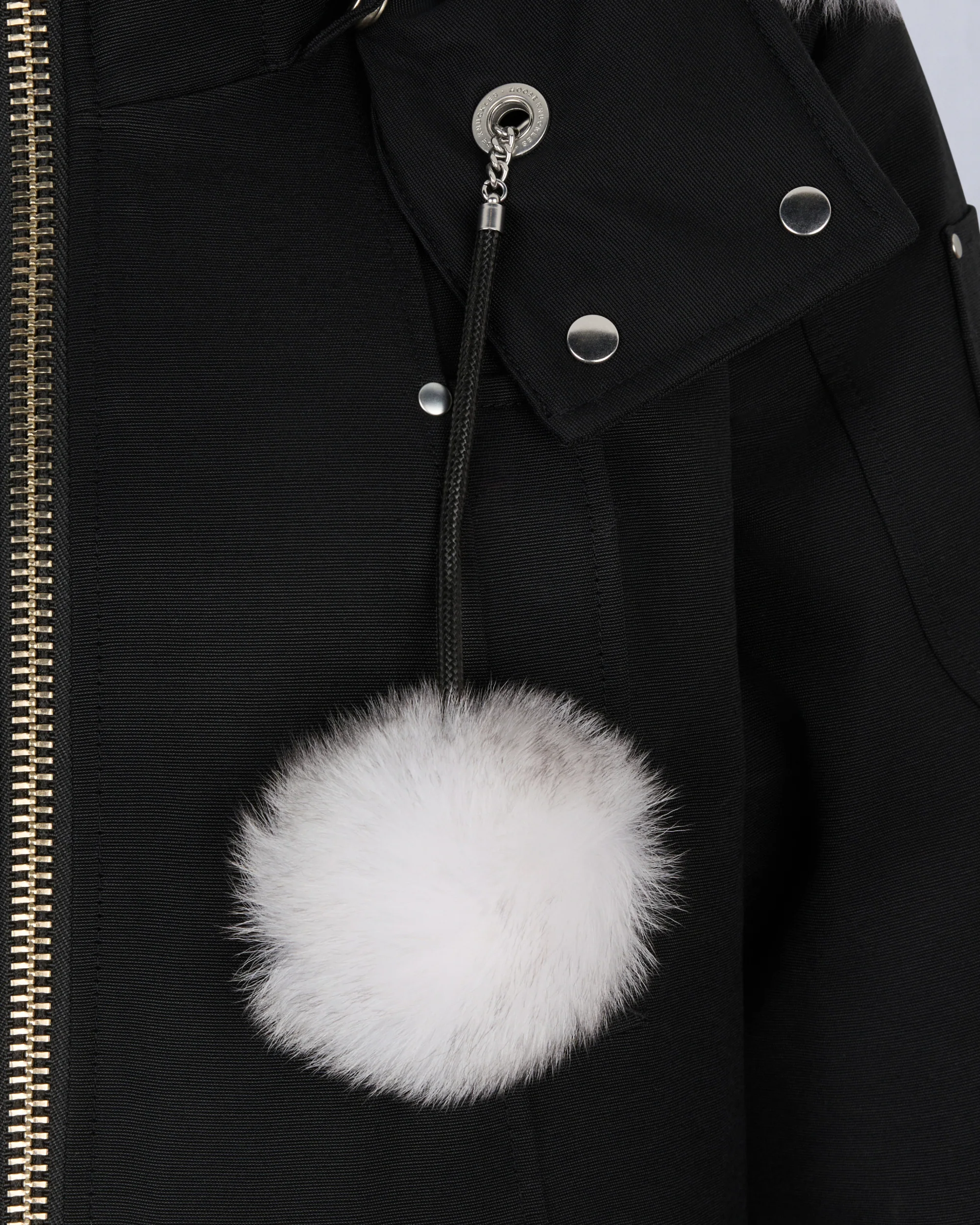 ORIGINAL DEBBIE SHEARLING TRIM BOMBER JACKET-BLACK/NATURAL - Image 4
