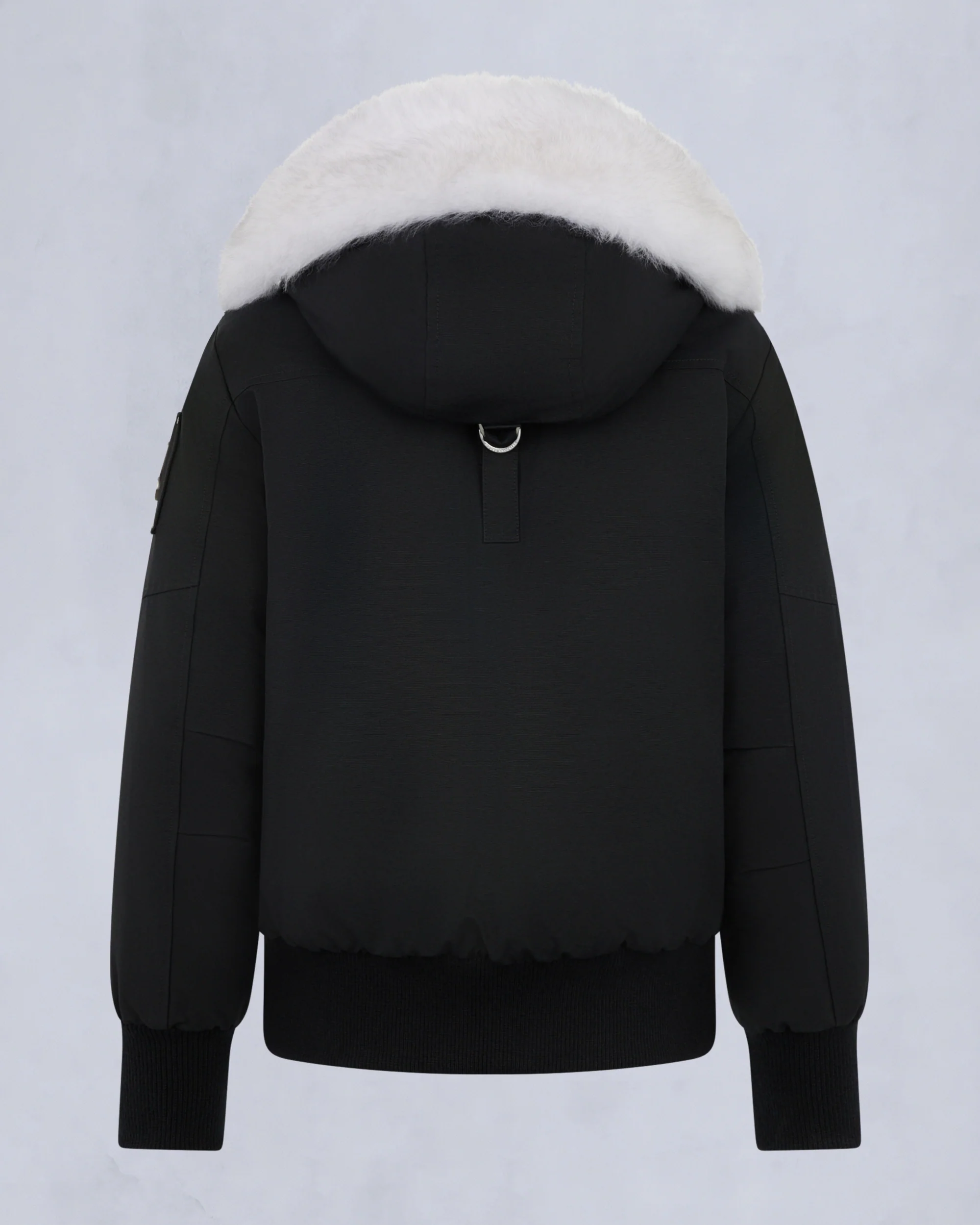 ORIGINAL DEBBIE SHEARLING TRIM BOMBER JACKET-BLACK/NATURAL - Image 5