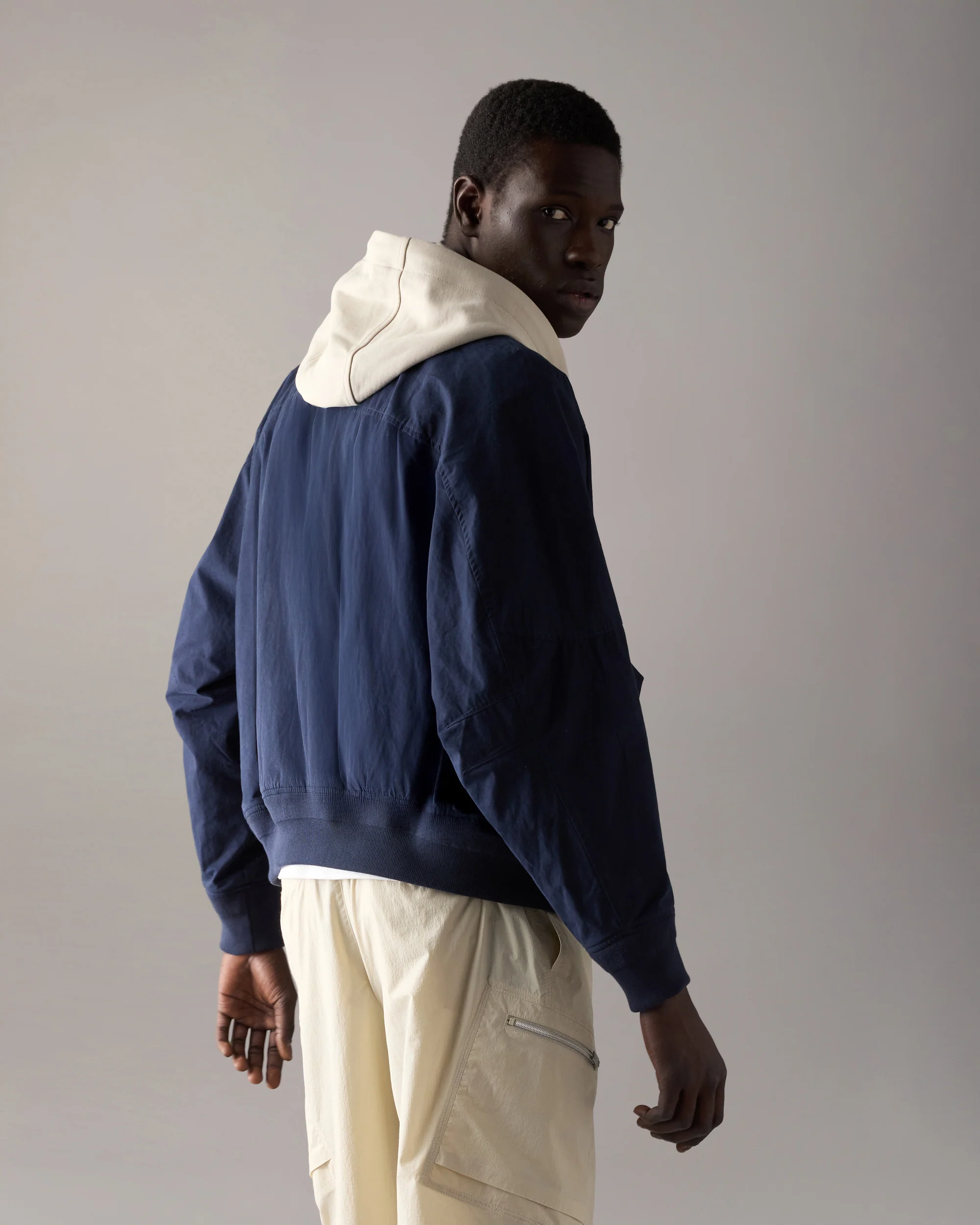 SKYLARK BOMBER JACKET-NAVY/ALABASTER - Image 3
