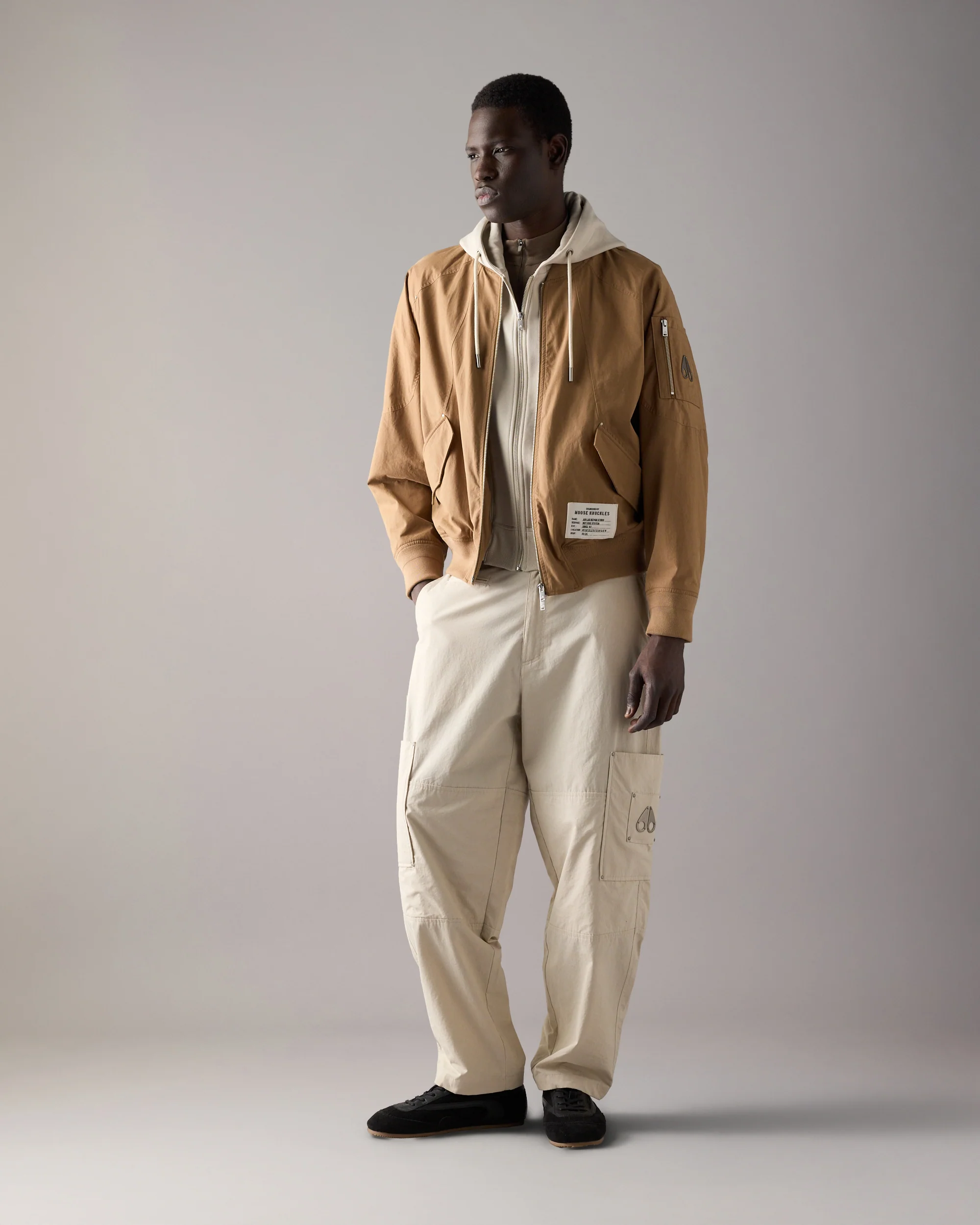 SKYLARK BOMBER JACKET-DRIFTWOOD/ALABASTER