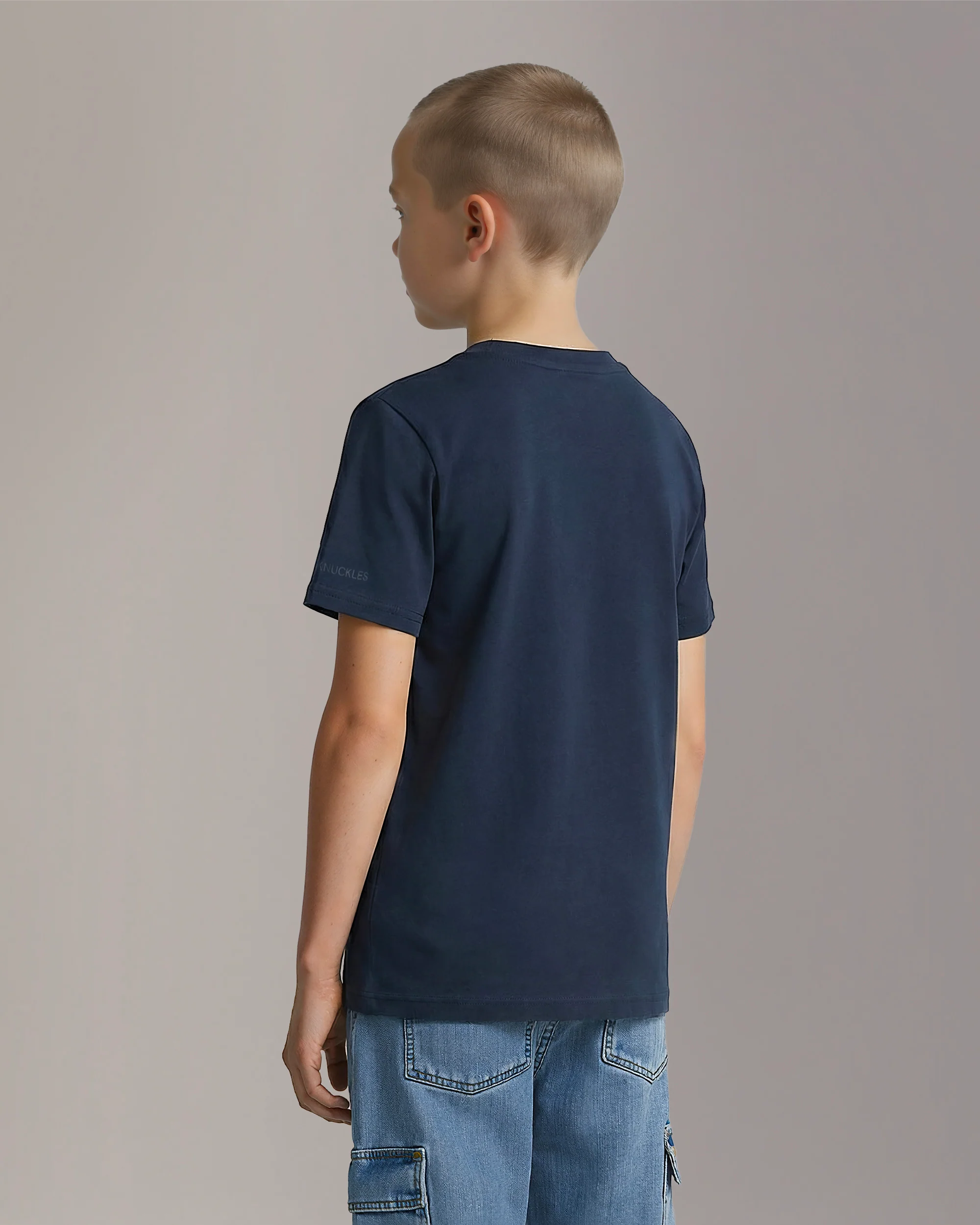 TANDEM PIMA COTTON LOGO T-SHIRT-NAVY - Image 6