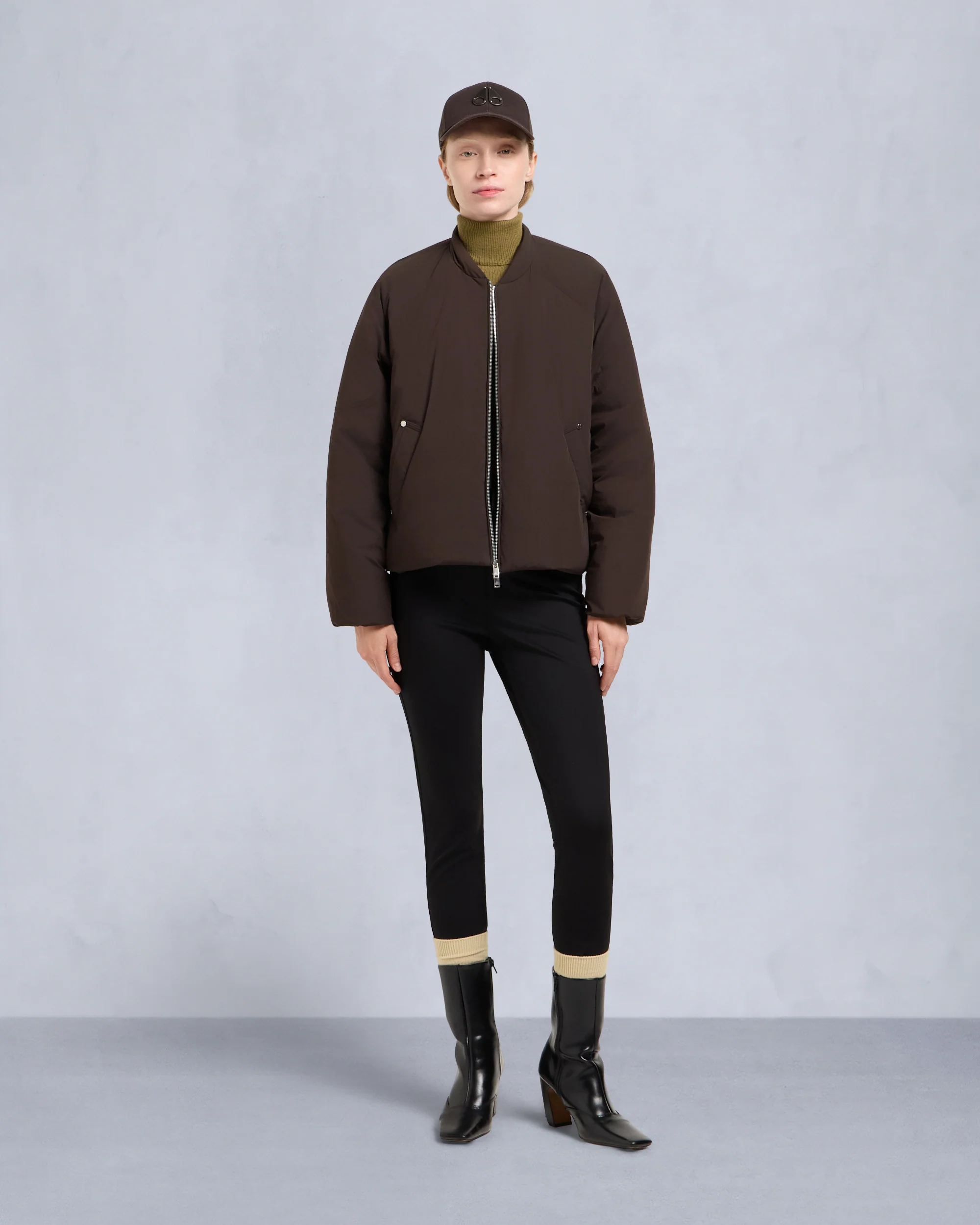 TEGAN DOWN BOMBER JACKET-ESPRESSO - Image 6