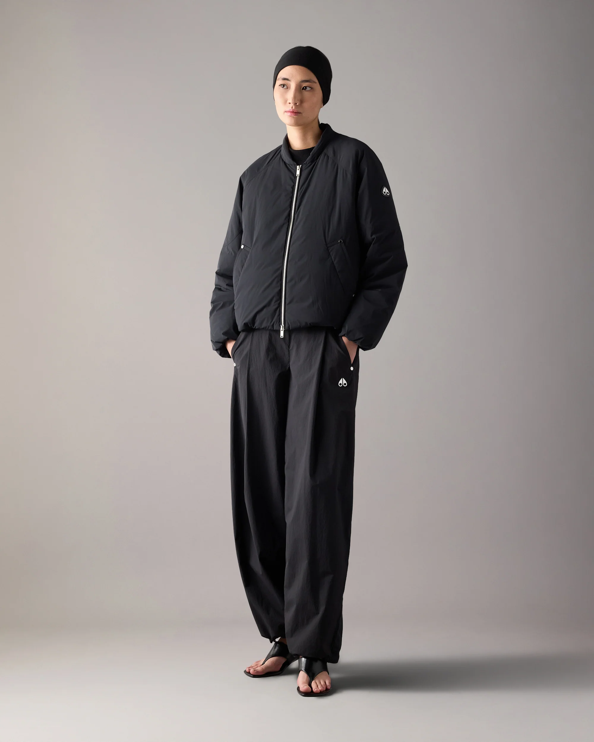 TEGAN DOWN BOMBER JACKET-BLACK - Image 5